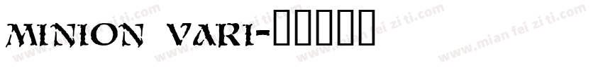 minion vari字体转换